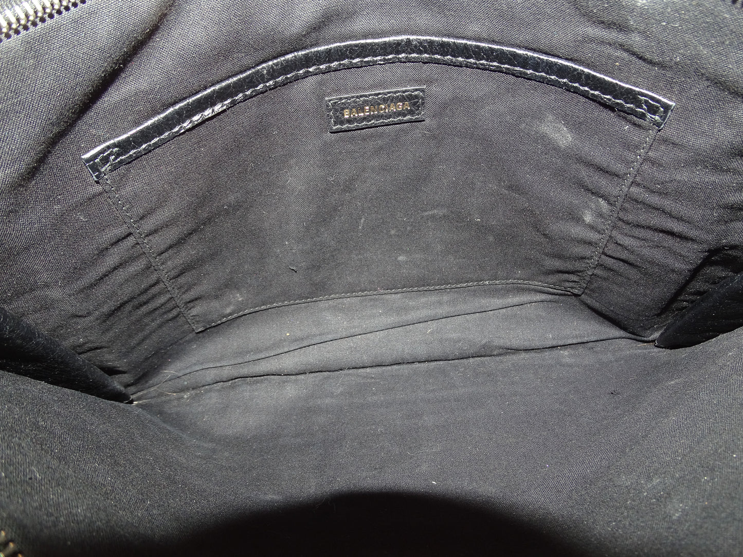 Balenciaga Bazar Graffiti Zip Pouch Leather