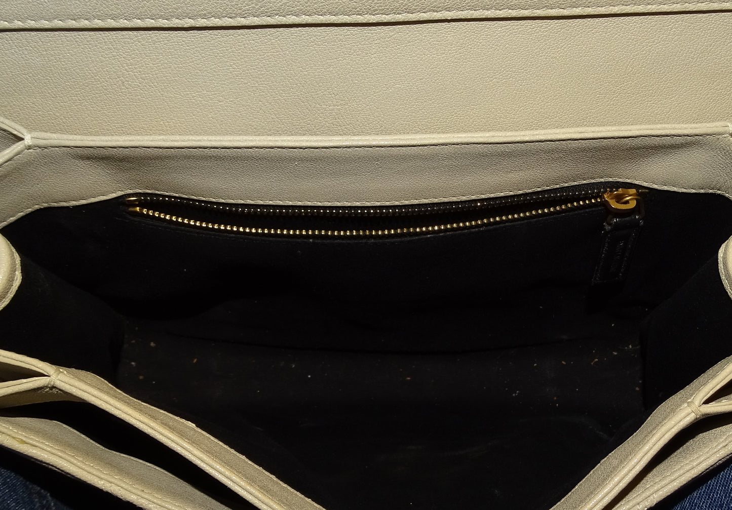 Saint Laurent Becky Quilted Leather Chain Bag In Beige