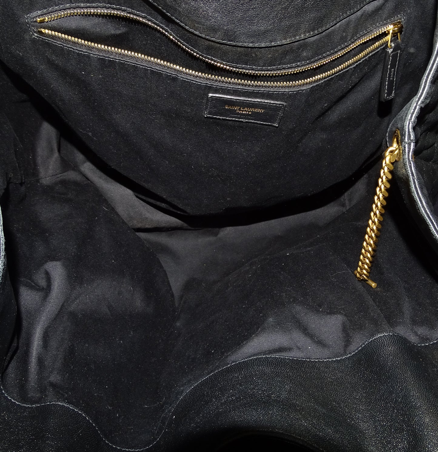 Saint Laurent Icare Tote Black Gold HW