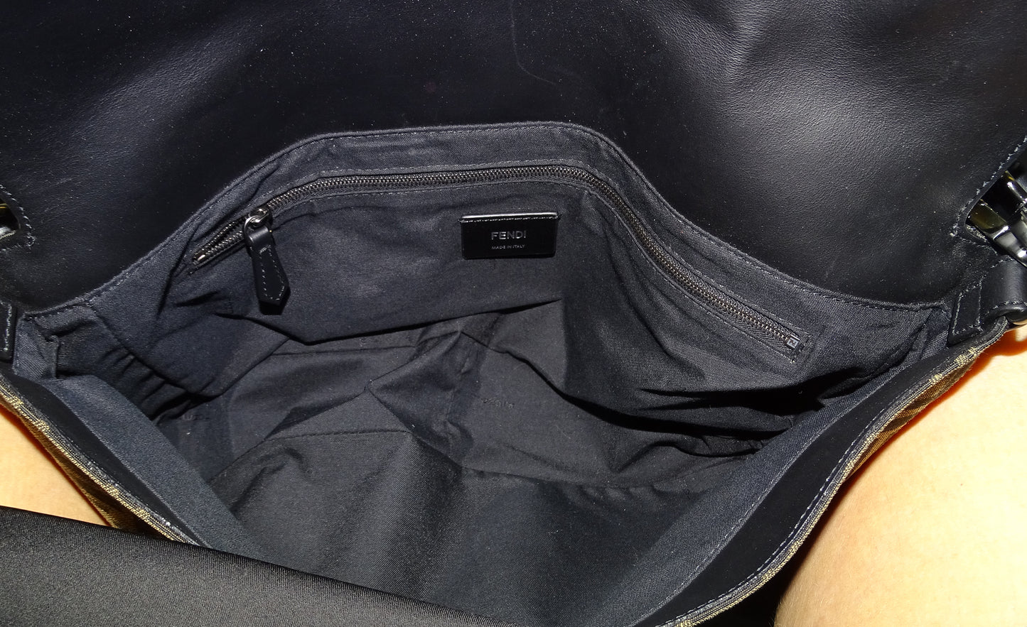 Fendi Baguette Large Convertible Belt Bag Zucca and Canvas