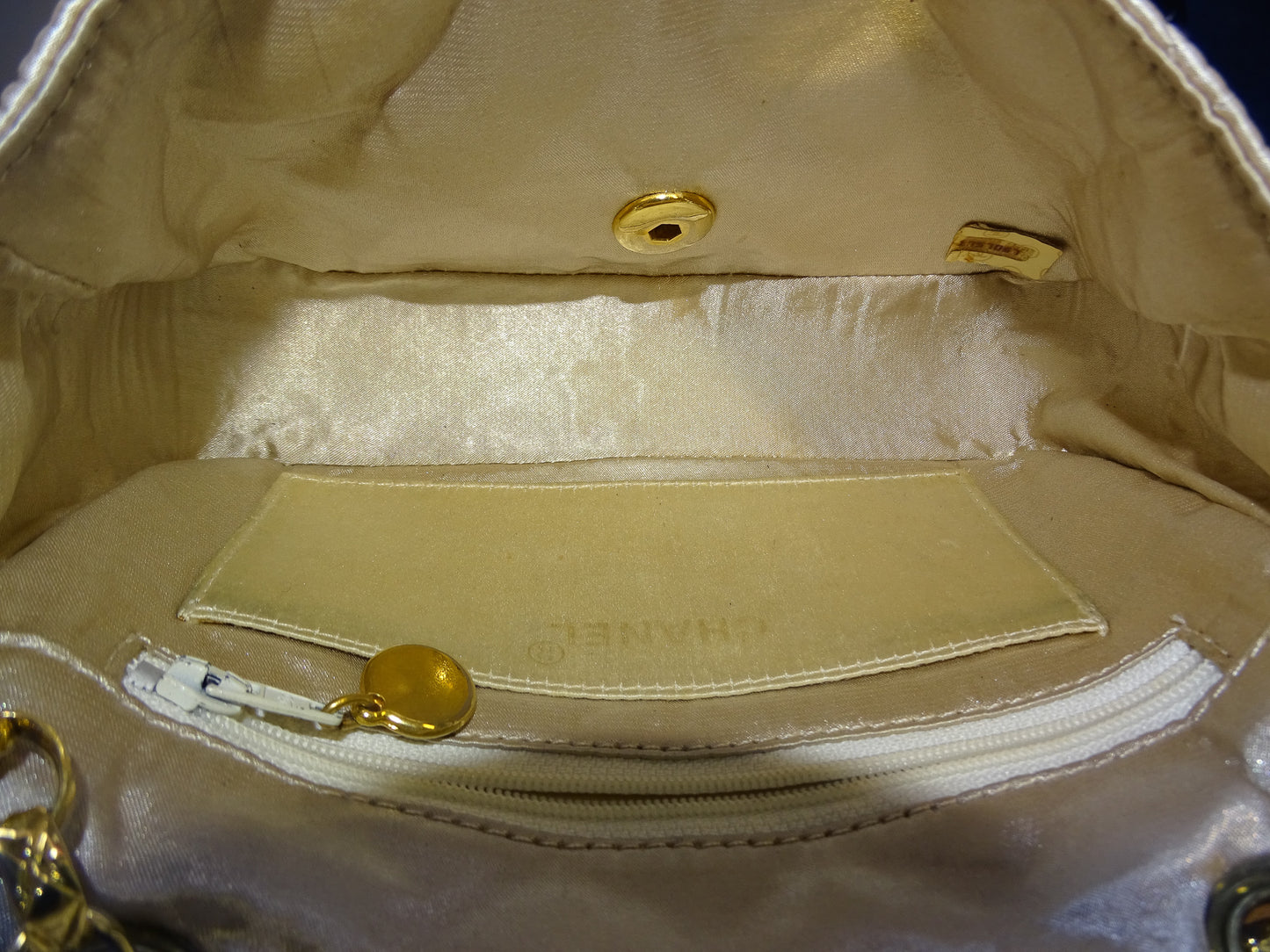 Chanel Diana Mini Gold Satin GHW 89/91