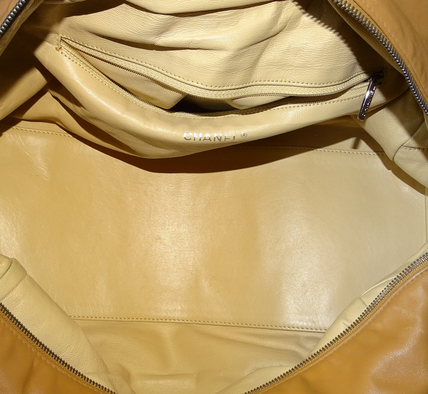 Chanel Luxe Ligne Bowling Bag Tan SHW 2005/06
