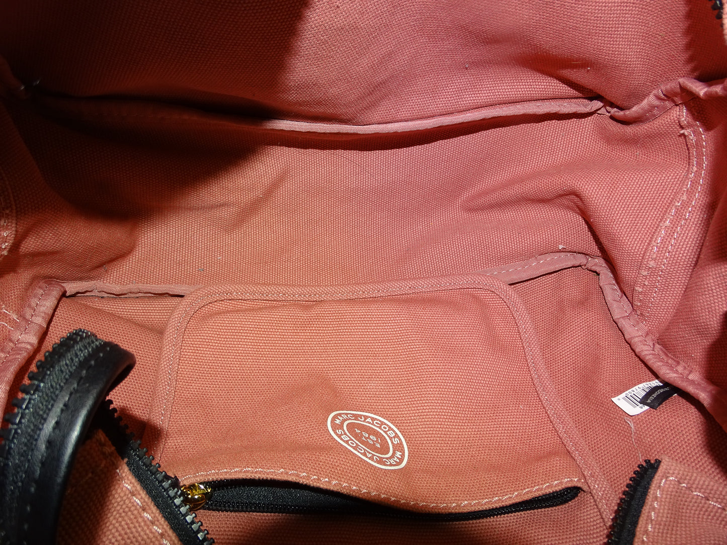 Marc Jacobs Logo Canvas Tote Bag In Dusty Rose