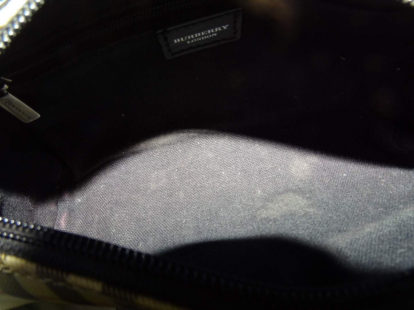 Burberry Barrel Pochette Check Coated Canvas