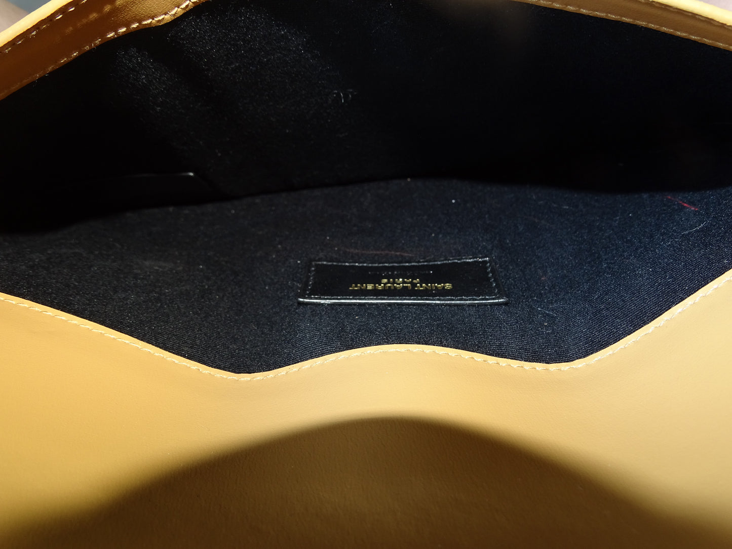 Saint Laurent Uptown Pouch Camel Smooth Leather GHW