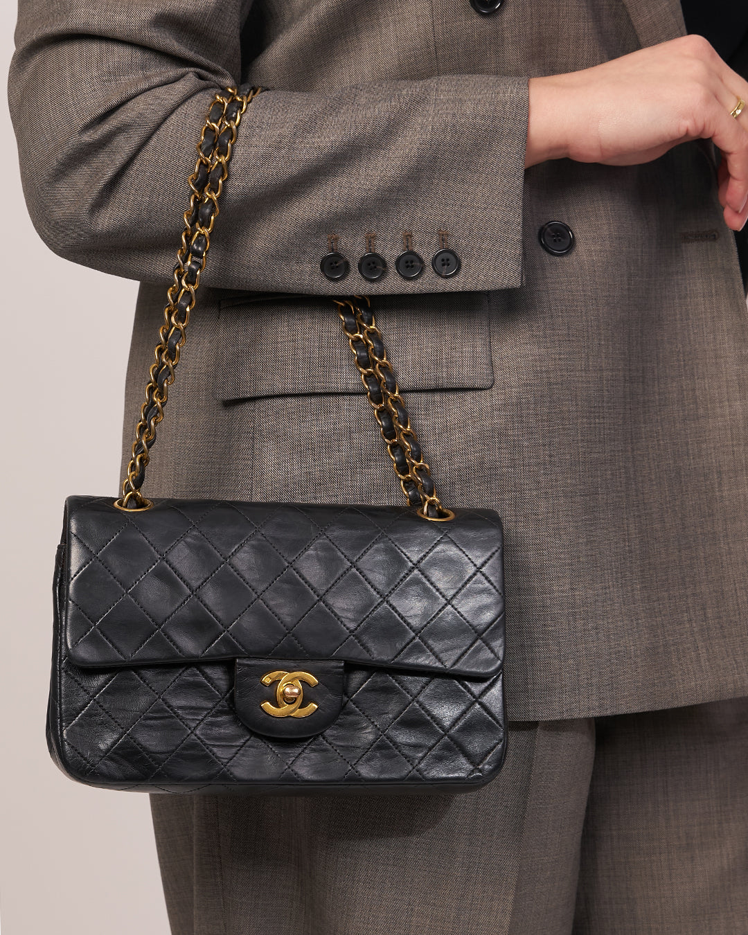 Chanel Classic Small Double Flap Black (3 series) GH 1994/96