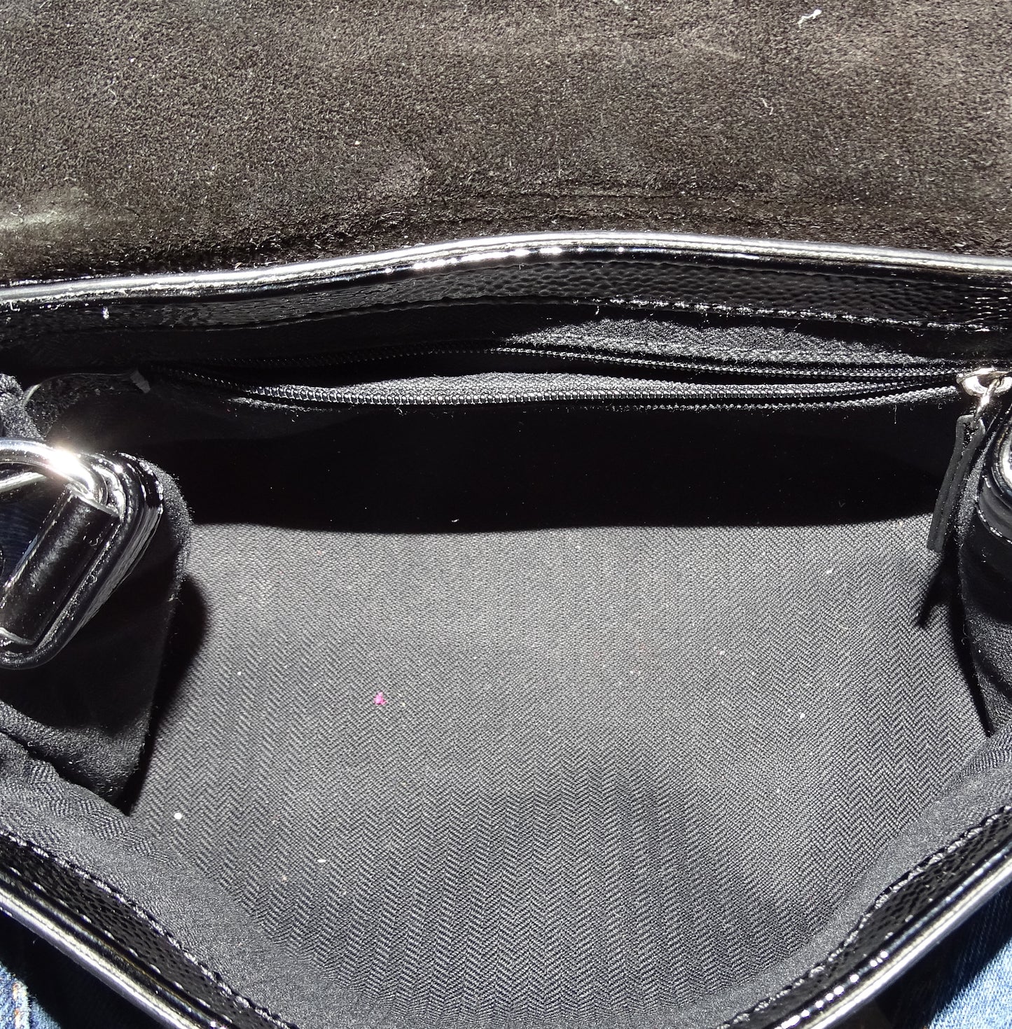 Mulberry Alexa Mini Black Spongy Patent SHW