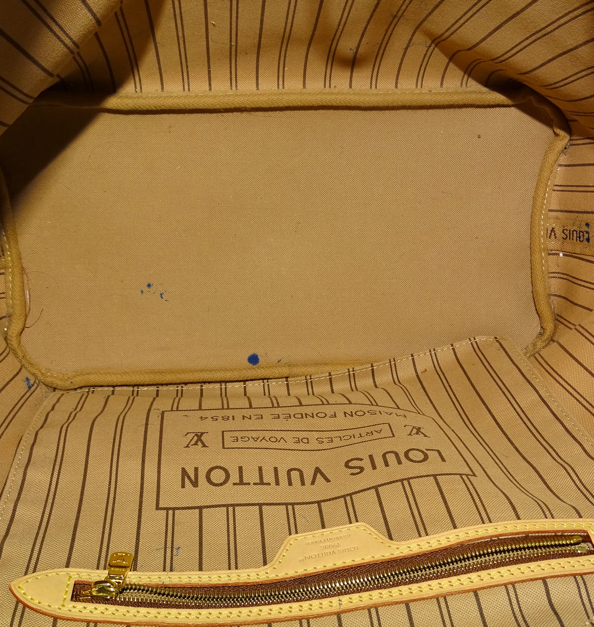 Louis Vuitton Neverfull MM Monogram Beige No Pochette (NFID)