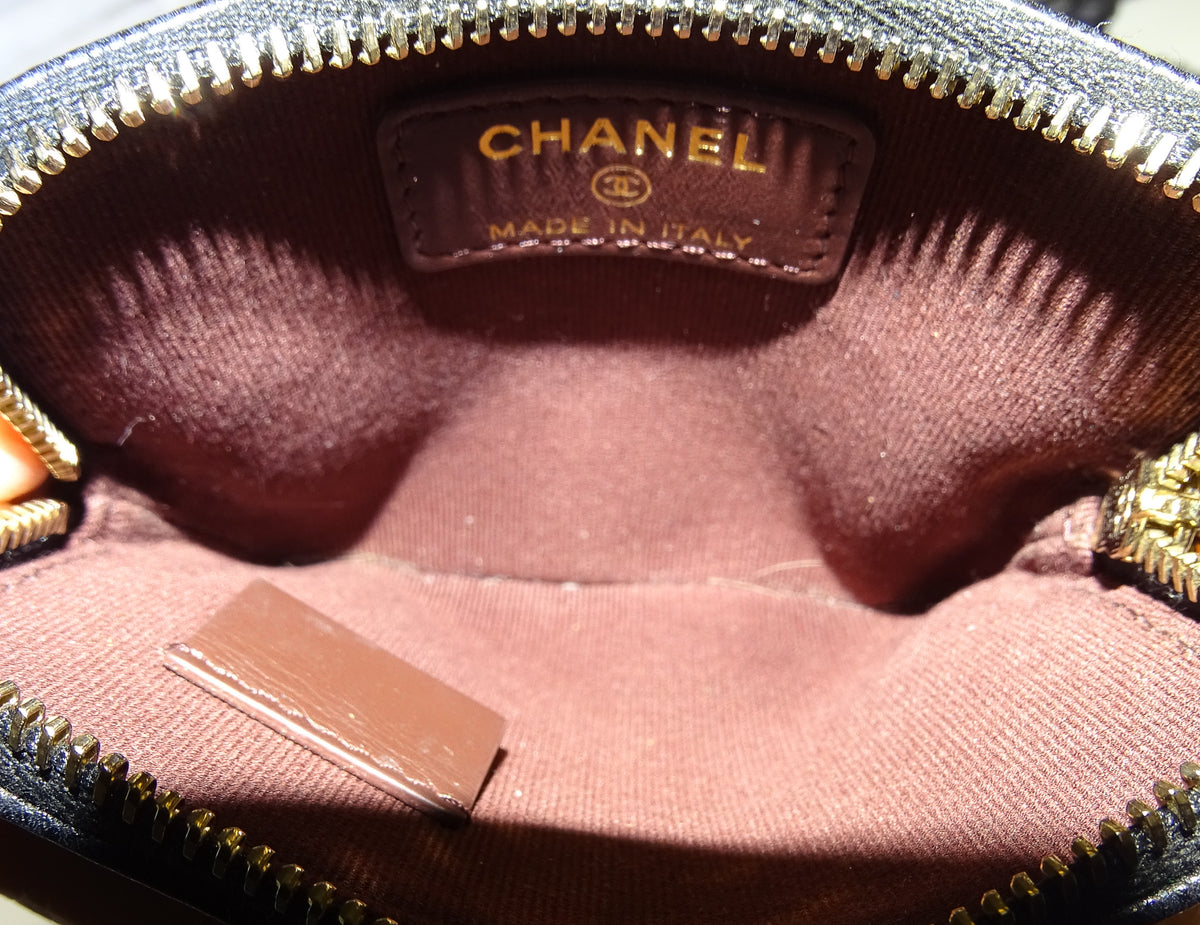Chanel Zip Card Holder Black Caviar GHW (NFID)