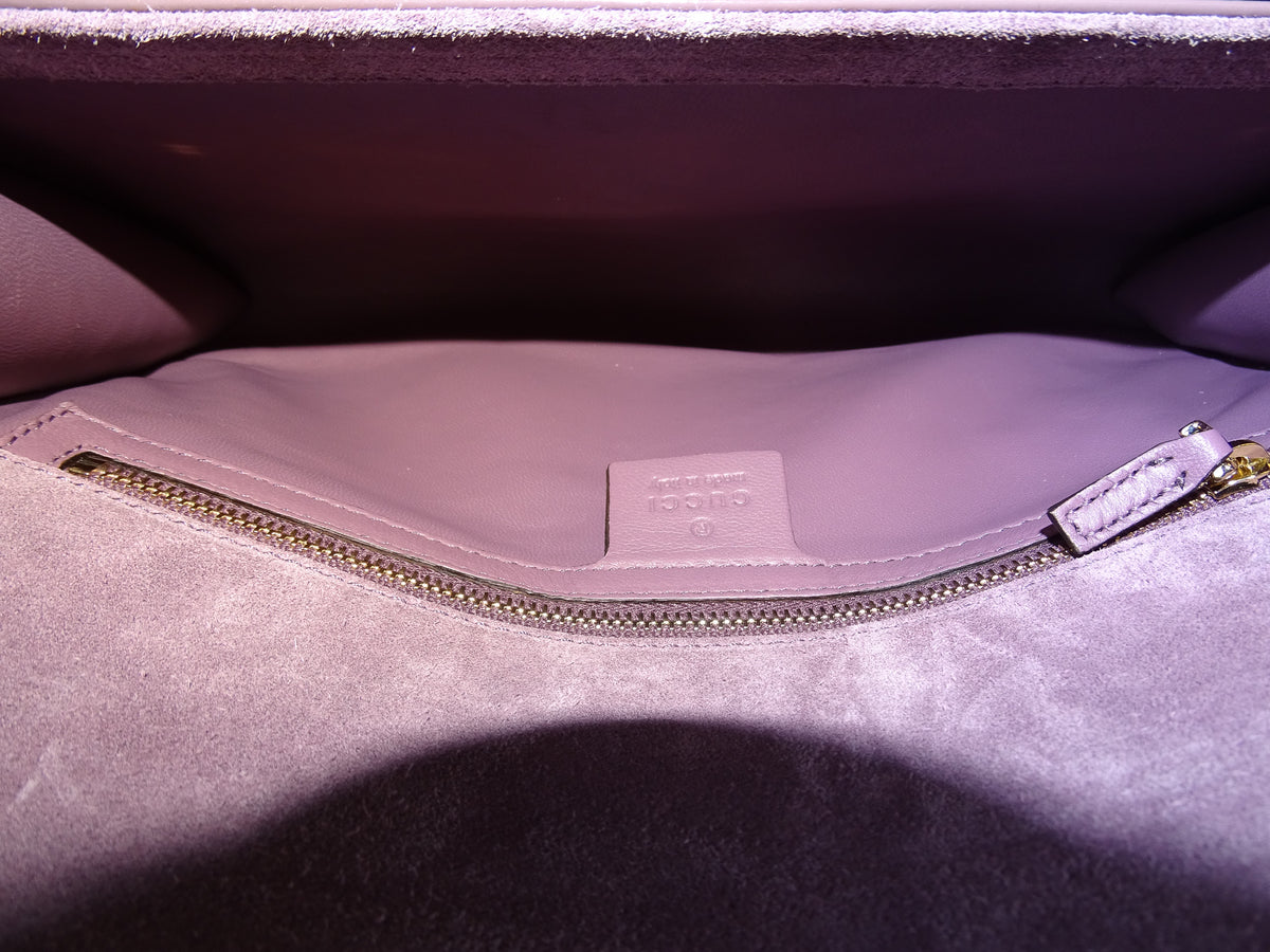 Gucci Micro Guccisima Lilac Long Clutch