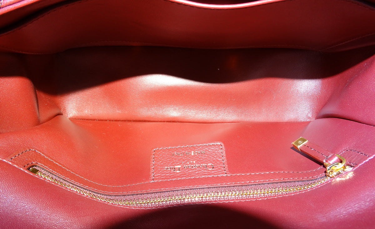 Dior Caro Medium Flap Bag In Red Brick