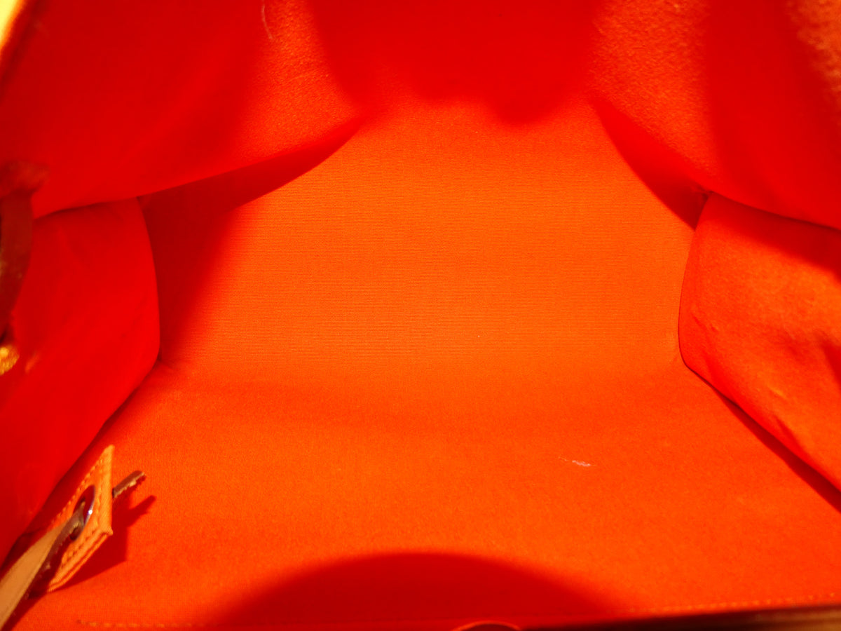 Hermes Herbag Zip 31 In Orange Canvas and Vache Hunter