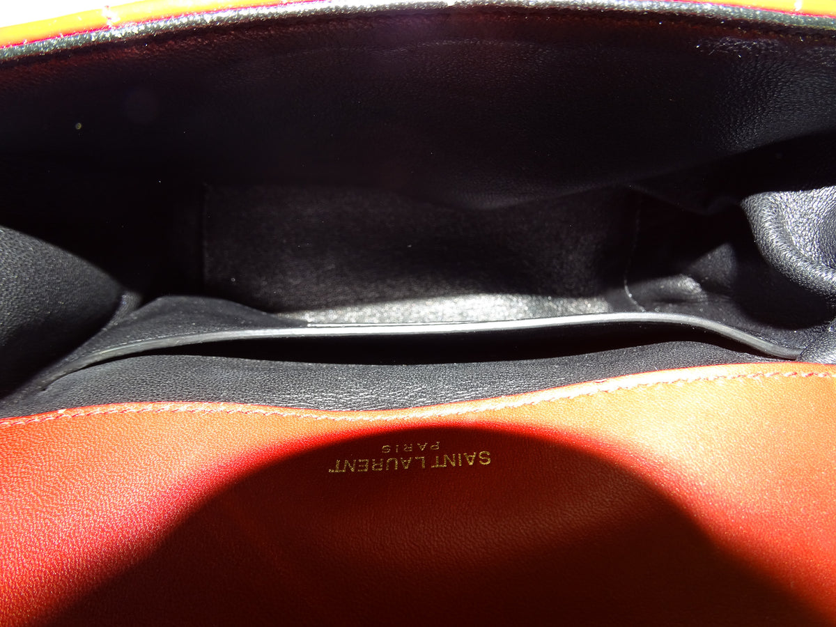 Saint Laurent Vicky Medium Red Patent Leather GHW 2018