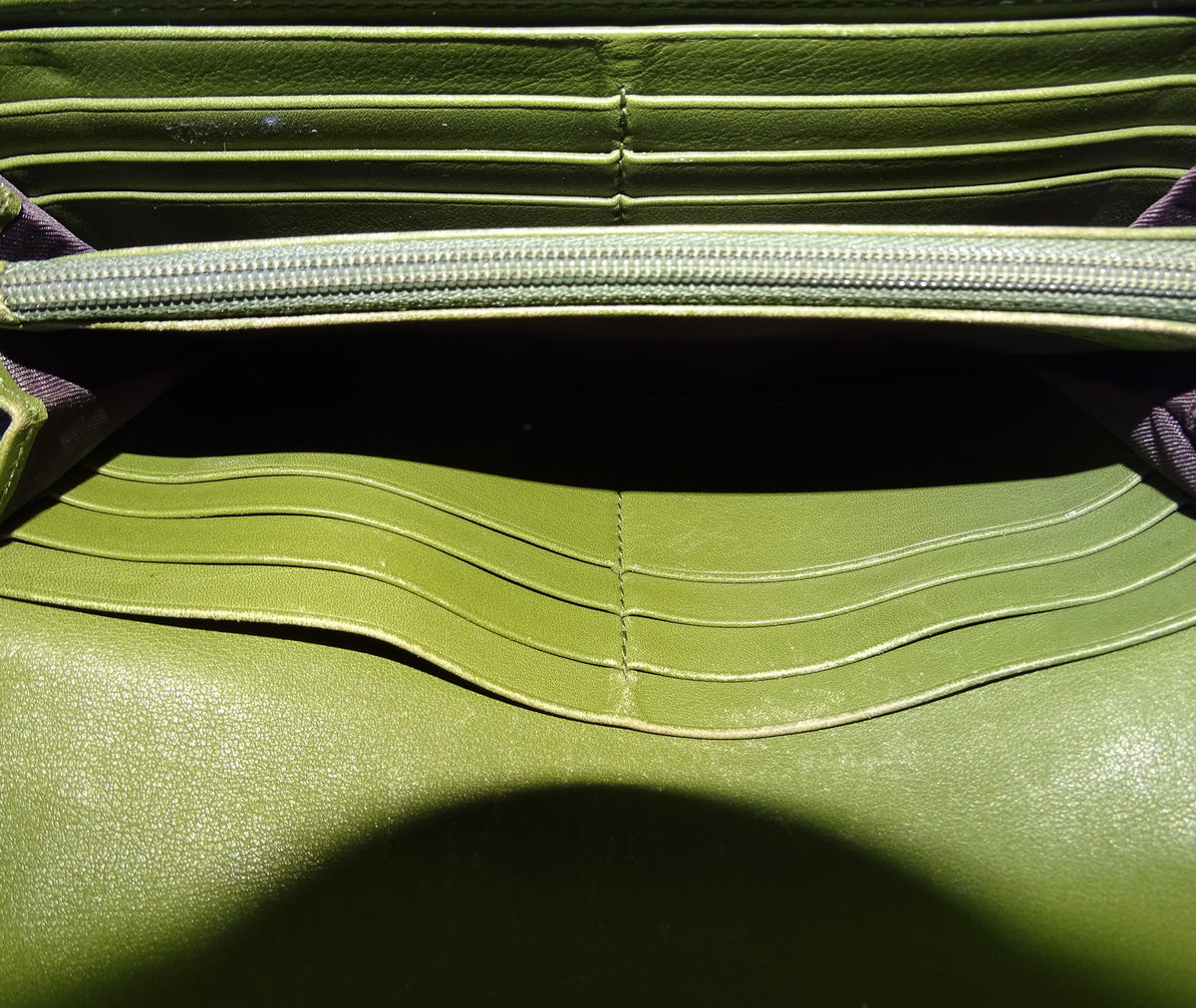 Gucci Guccisima Green Horsebit Flap Wallet Long