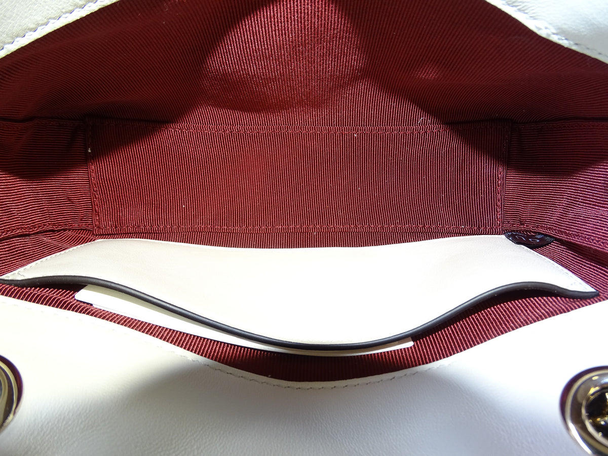 Gucci Marmont Small Flap (new model) White GHW