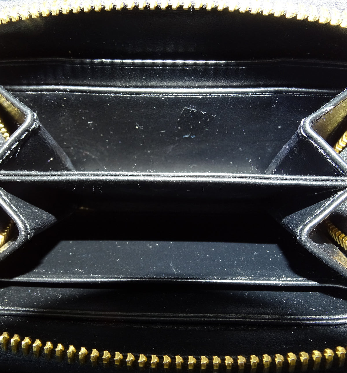 Miu Miu Small Zipped Wallet Black Matelasse GHW