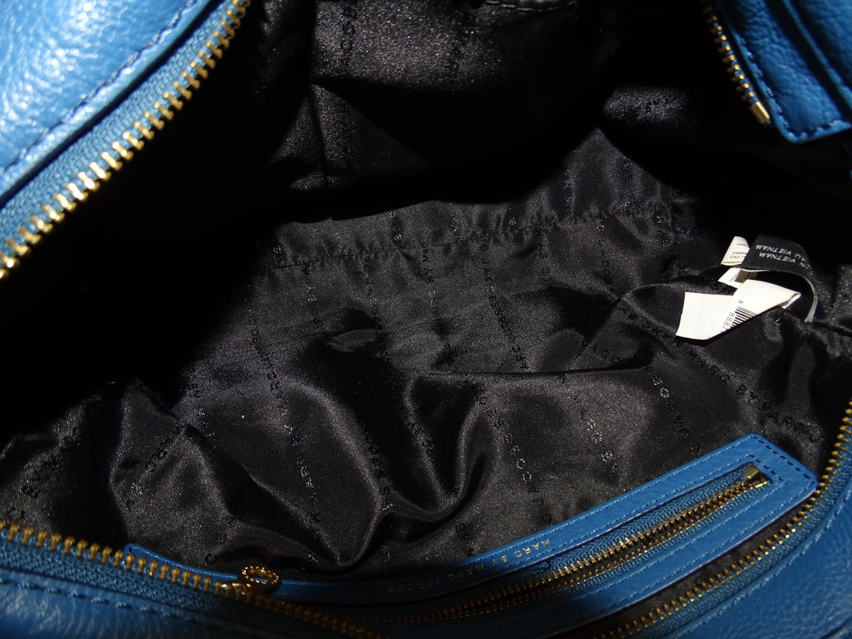 Marc Jacobs Too Hot To Handle Tote Bag Blue Leather