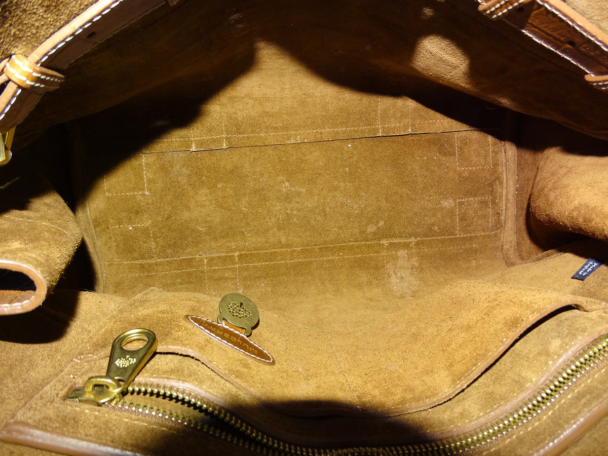 Mulberry Bayswater Croc Embossed Oak GHW