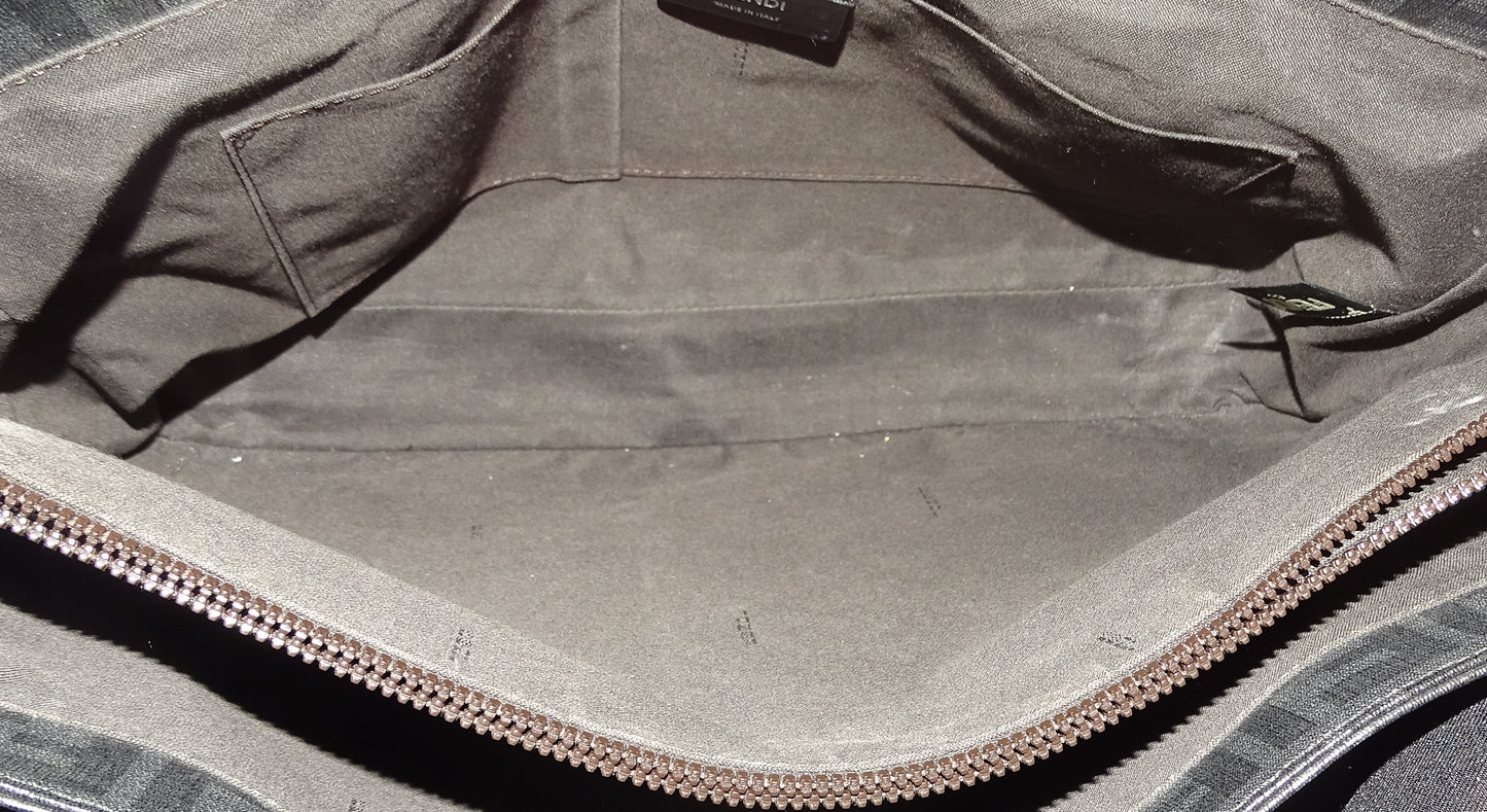Fendi Grey Zucca Print Coated Canvas Large Messenger