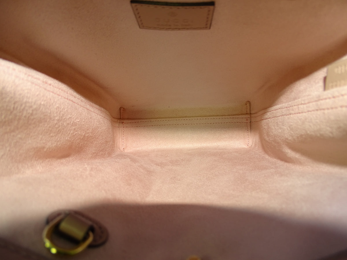 Gucci Mini Tote Bag GG Embossed Pink Leather