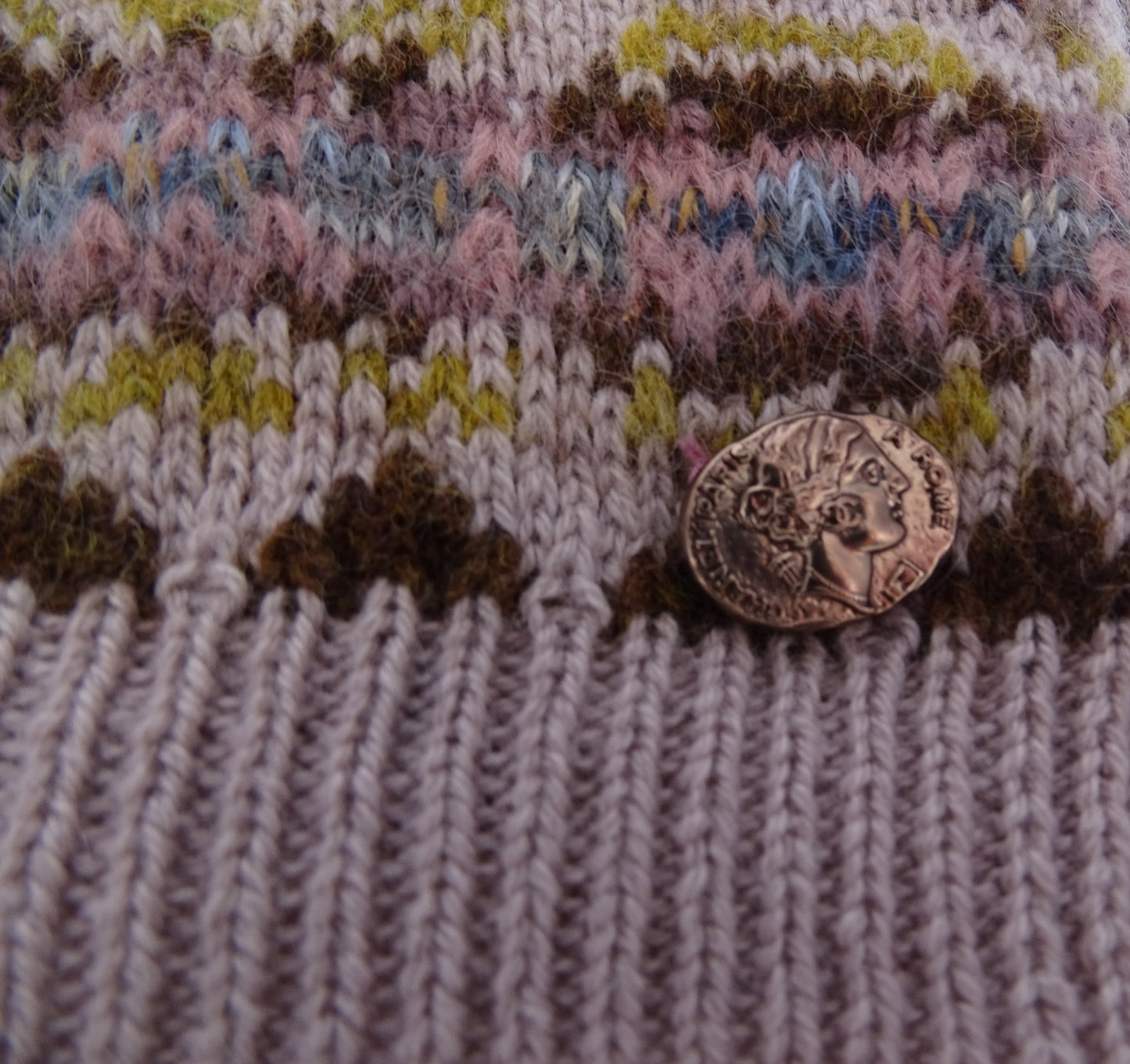Chanel Pink/Brown/Multi Silk/Cashmere/Mohair Mix Long Scarf