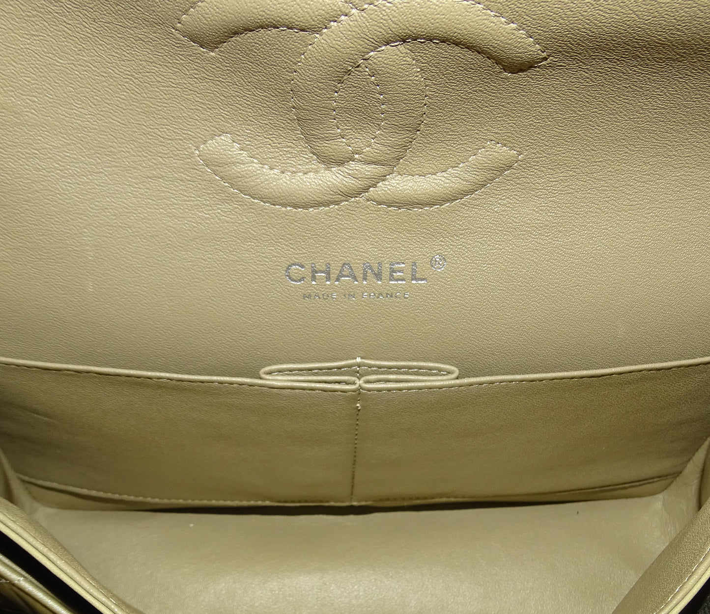 Chanel Classic Medium Double Flap Metallic Sage Green Patent GMH 2012/13
