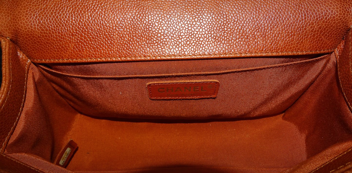 Chanel Rust Caviar Medium Boy Bag 2014/15
