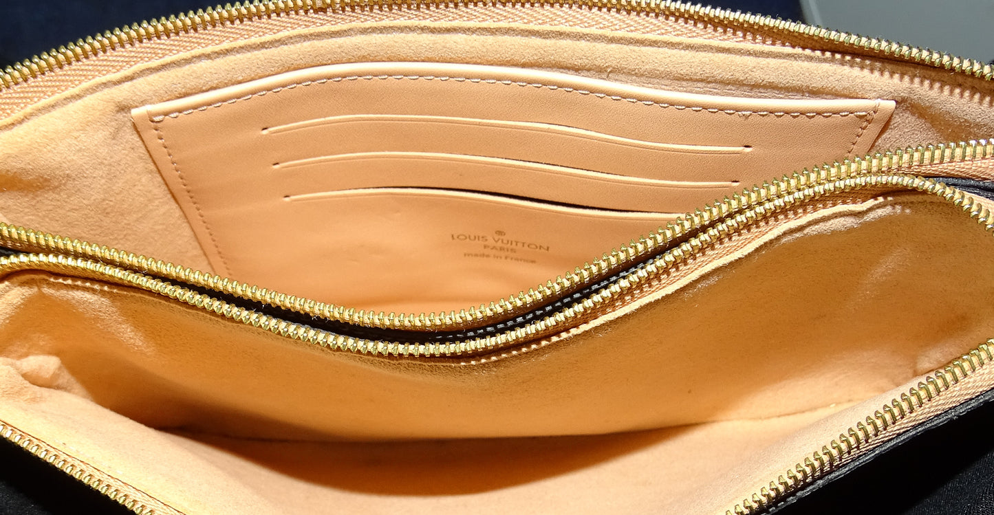 Louis Vuitton Damier Ebene LV Double Zip Pochette MI2139 - 2019