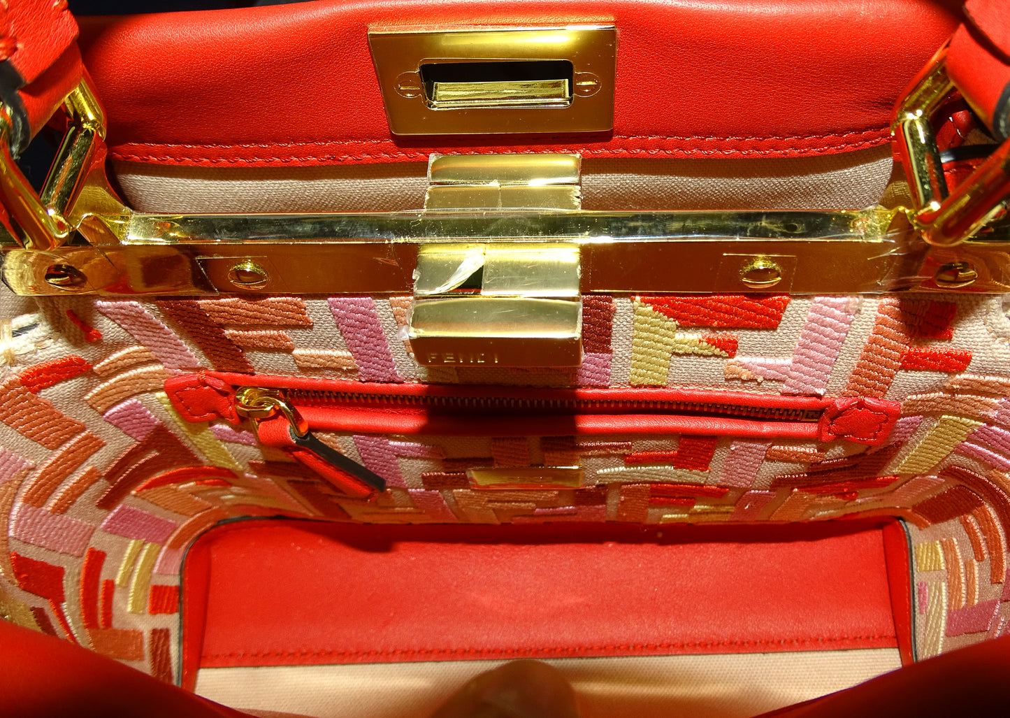 Fendi Cardinale Red Peekaboo Mini