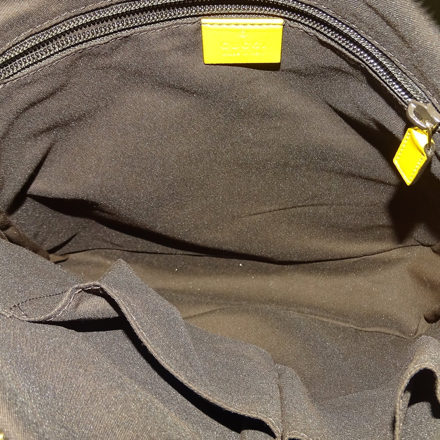 Gucci Yellow Diamante Leather Zipped Messenger Bag