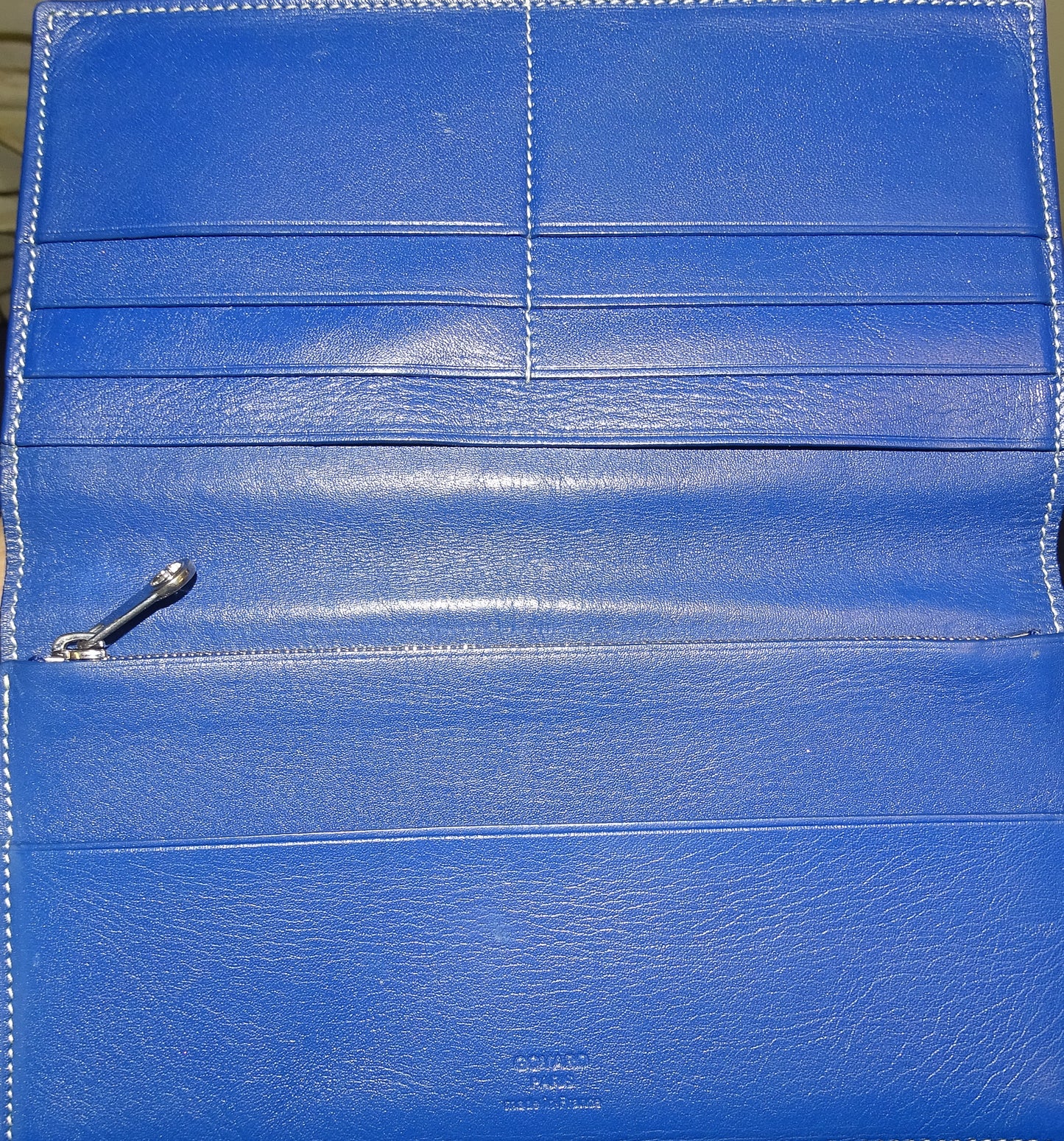 Goyard Navy Goyardine Long Bi-Fold Wallet