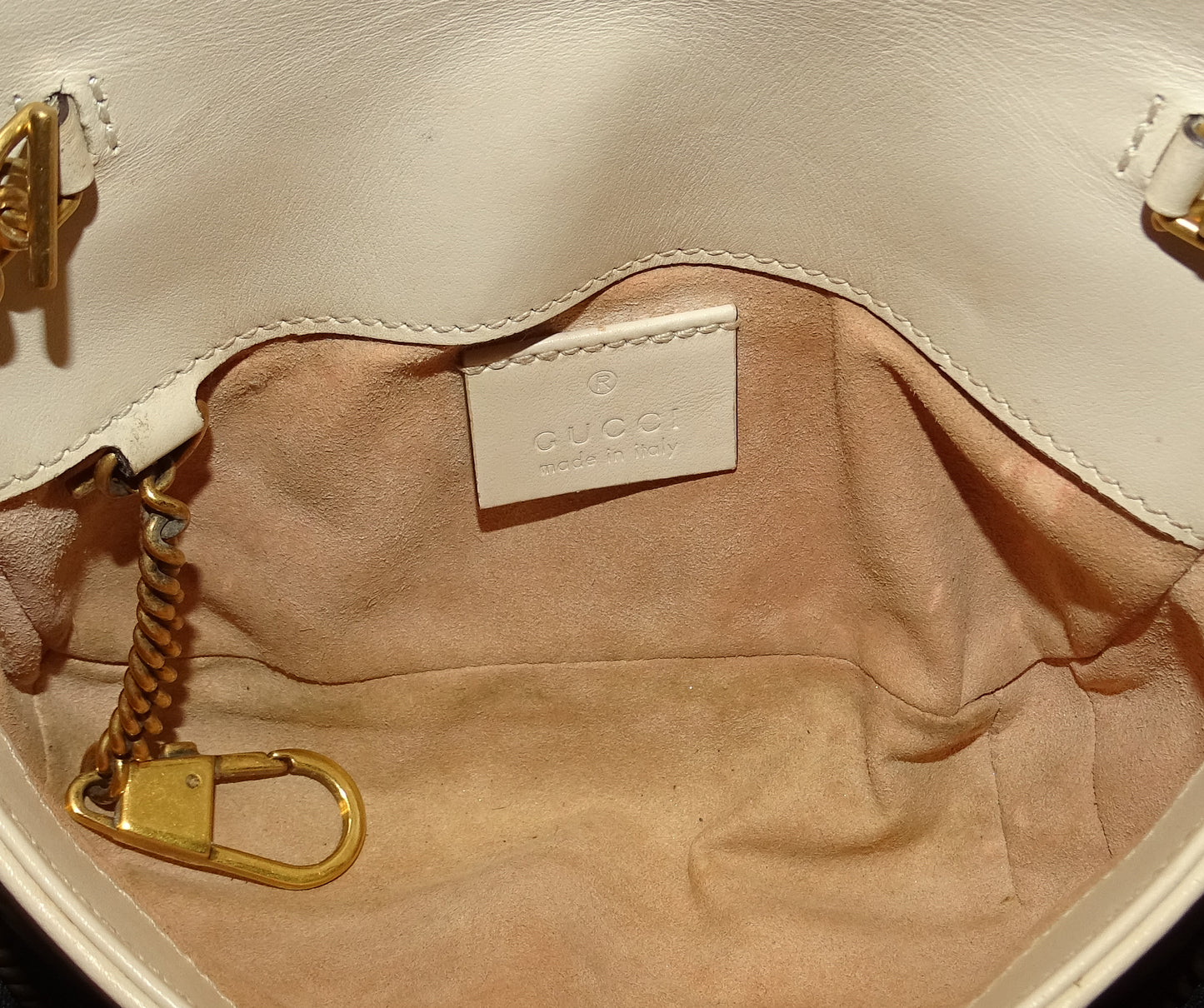 Gucci Cream GHW Super Mini Marmont Bag