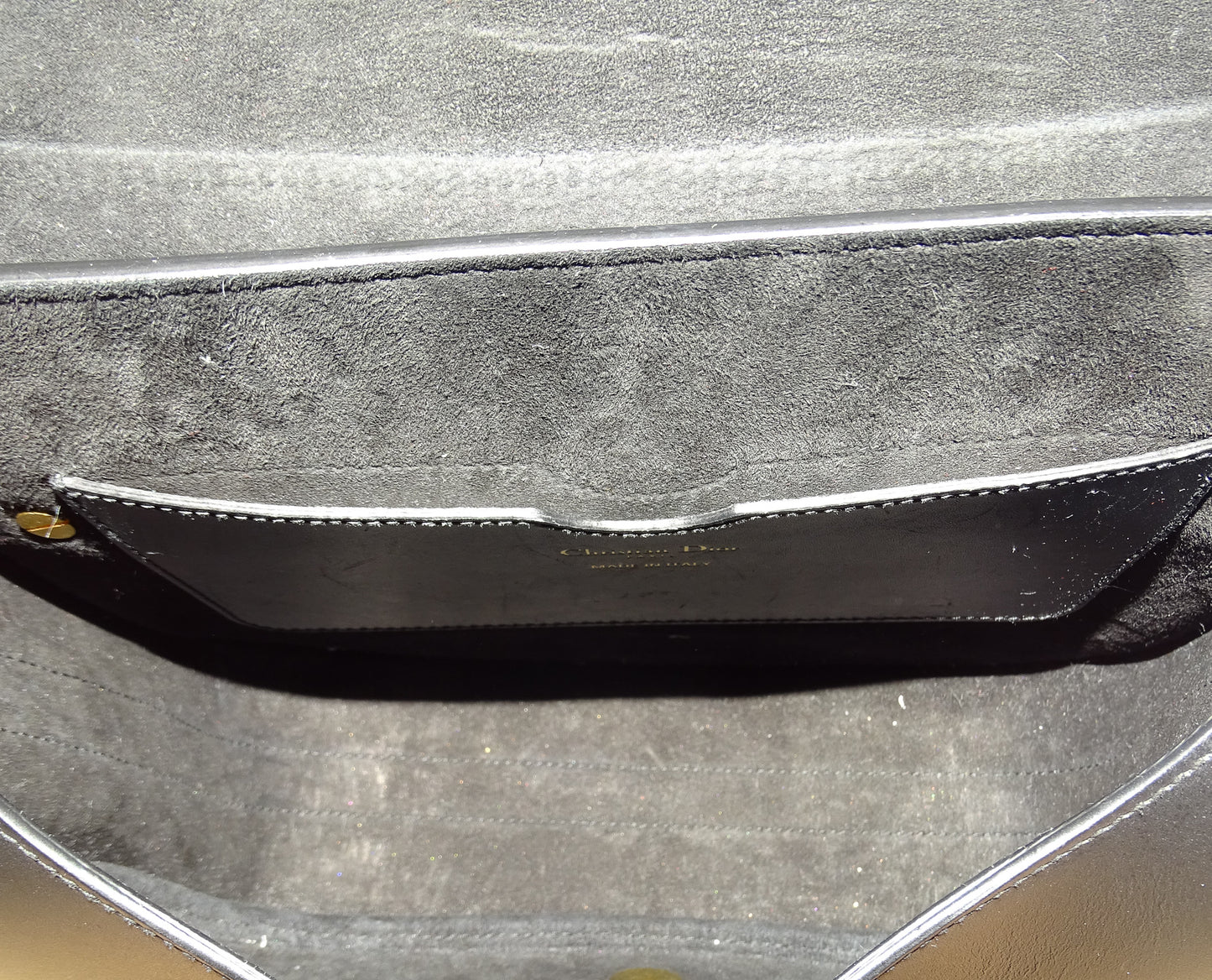 Dior Large Bobby In Black Box Leather With Oblique Dior Strap
