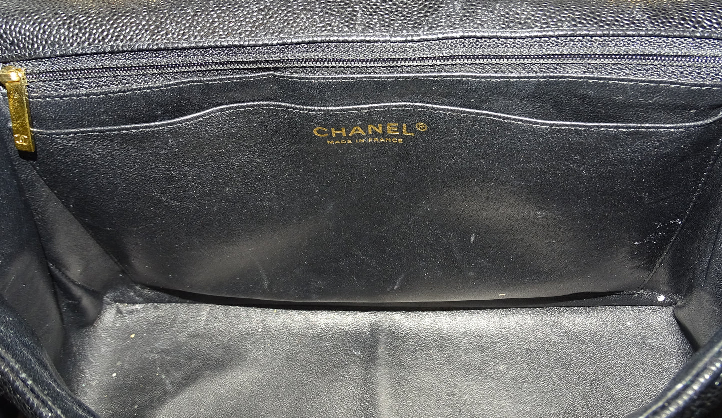 Chanel Classic Jumbo Single Flap Black Caviar GHW 2011