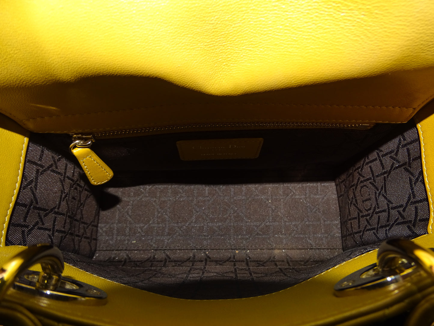 Dior Mustard Cannage Lambskin My ABC Small Lady Dior
