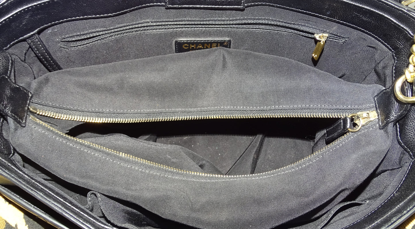 Chanel Black Leather Straight Lines Tote Bag 2016/17