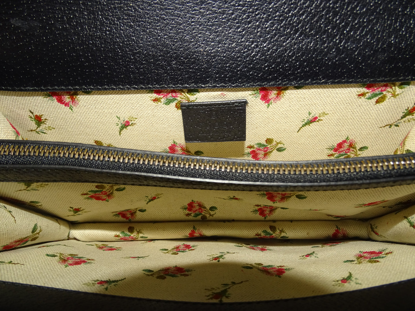 Gucci Black Leather and Web Detail Dionysus