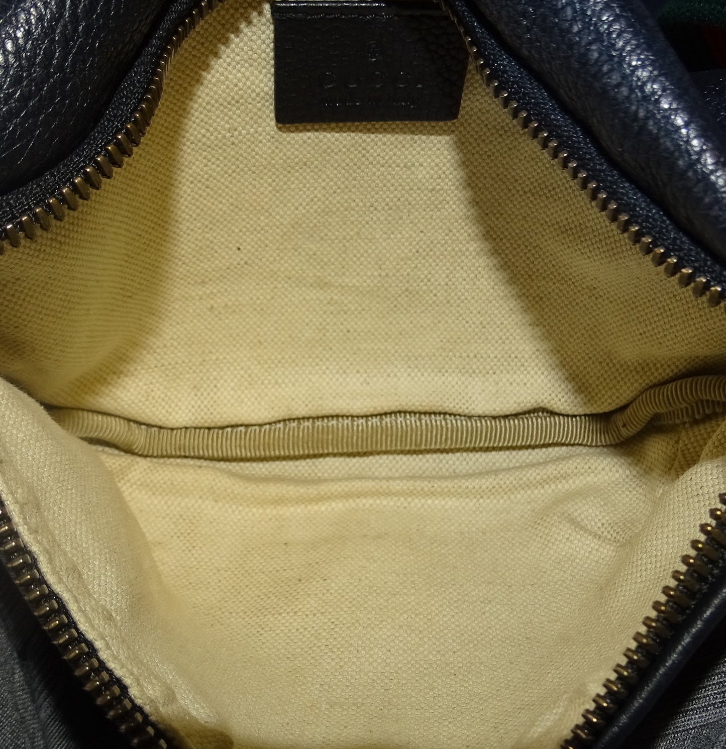 Gucci Black Leather Logo Mini Bumbag