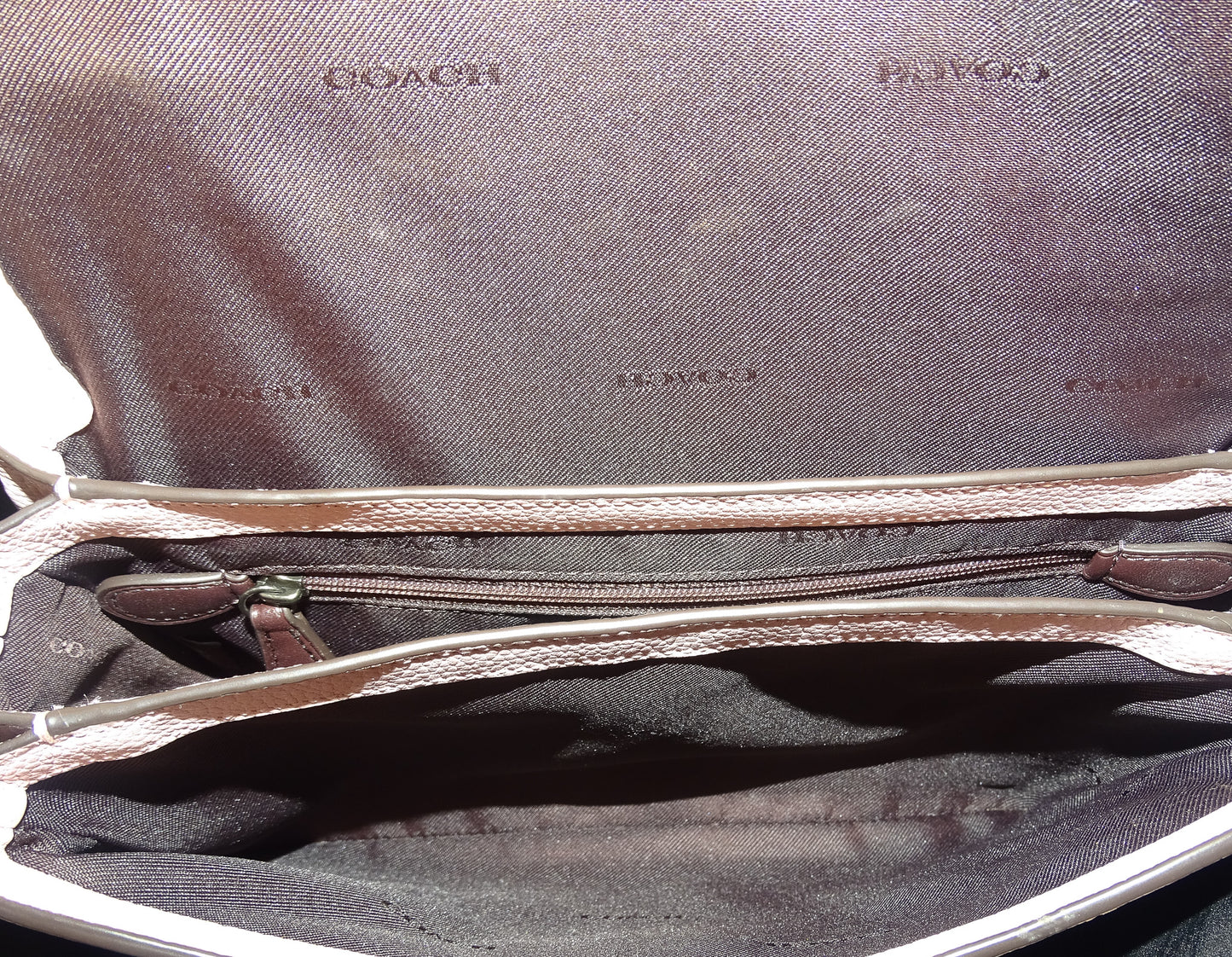 Coach Pale Pink Grained Leather Cassie Crossbody