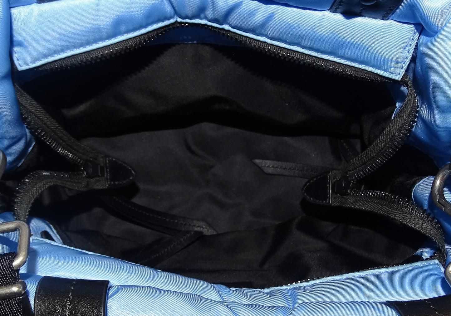 Prada Puffer Tote Small Blue Nylon