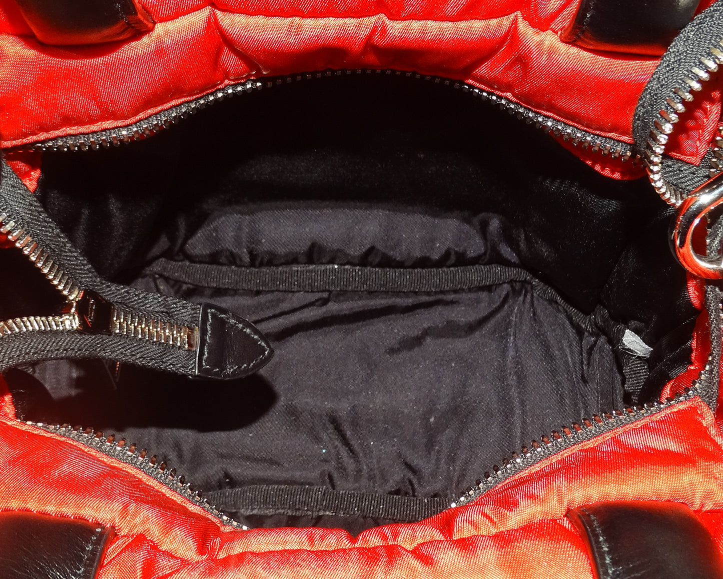 Prada Pocket Small Cargo Tote Red Tessuto Nylon