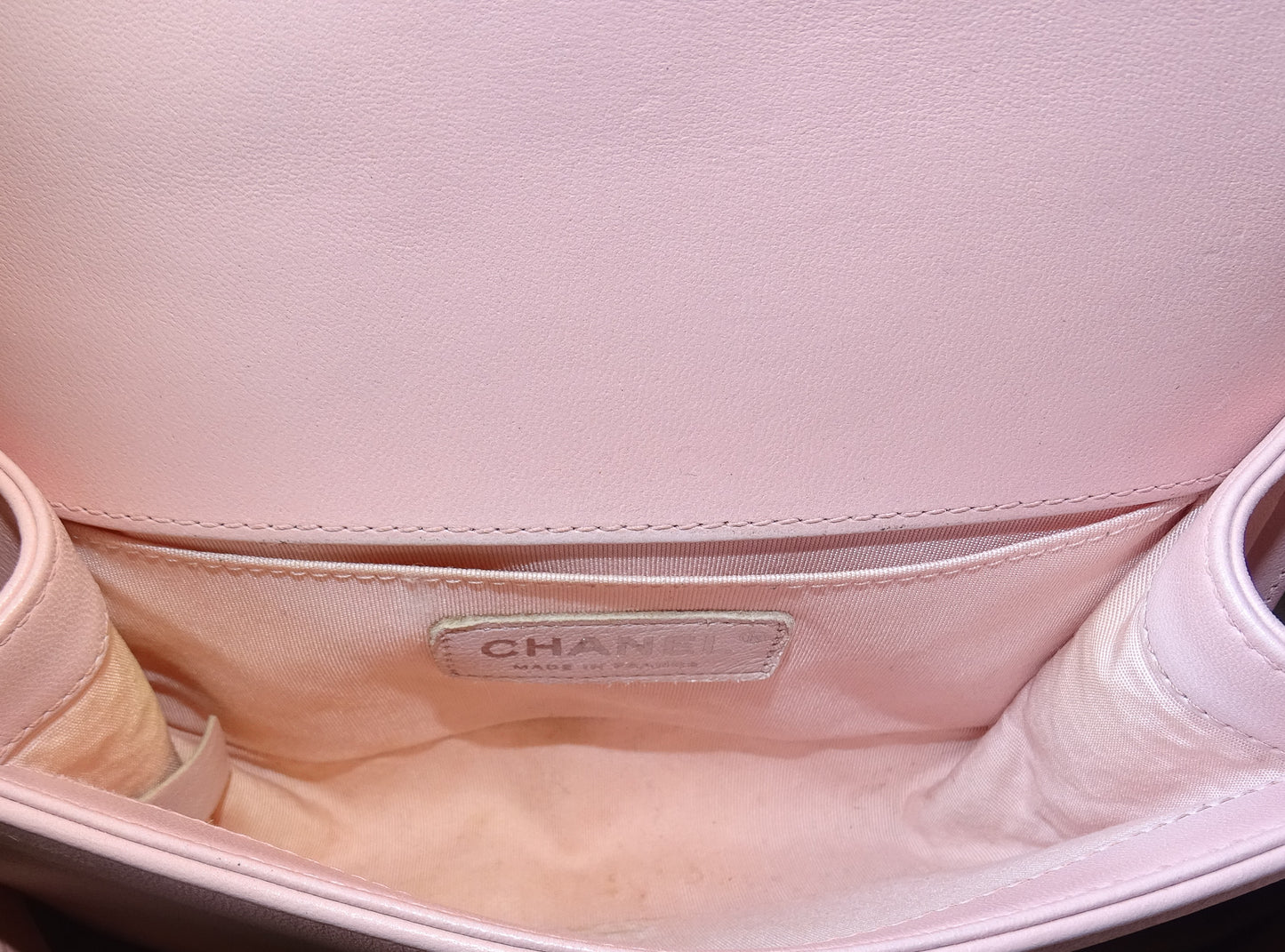 Chanel Boy Bag Small Pink and Iridescent Chevron 2016/17