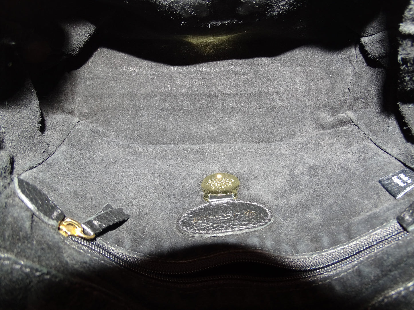 Mulberry Regular Black Lily NVT With Gold Hardware