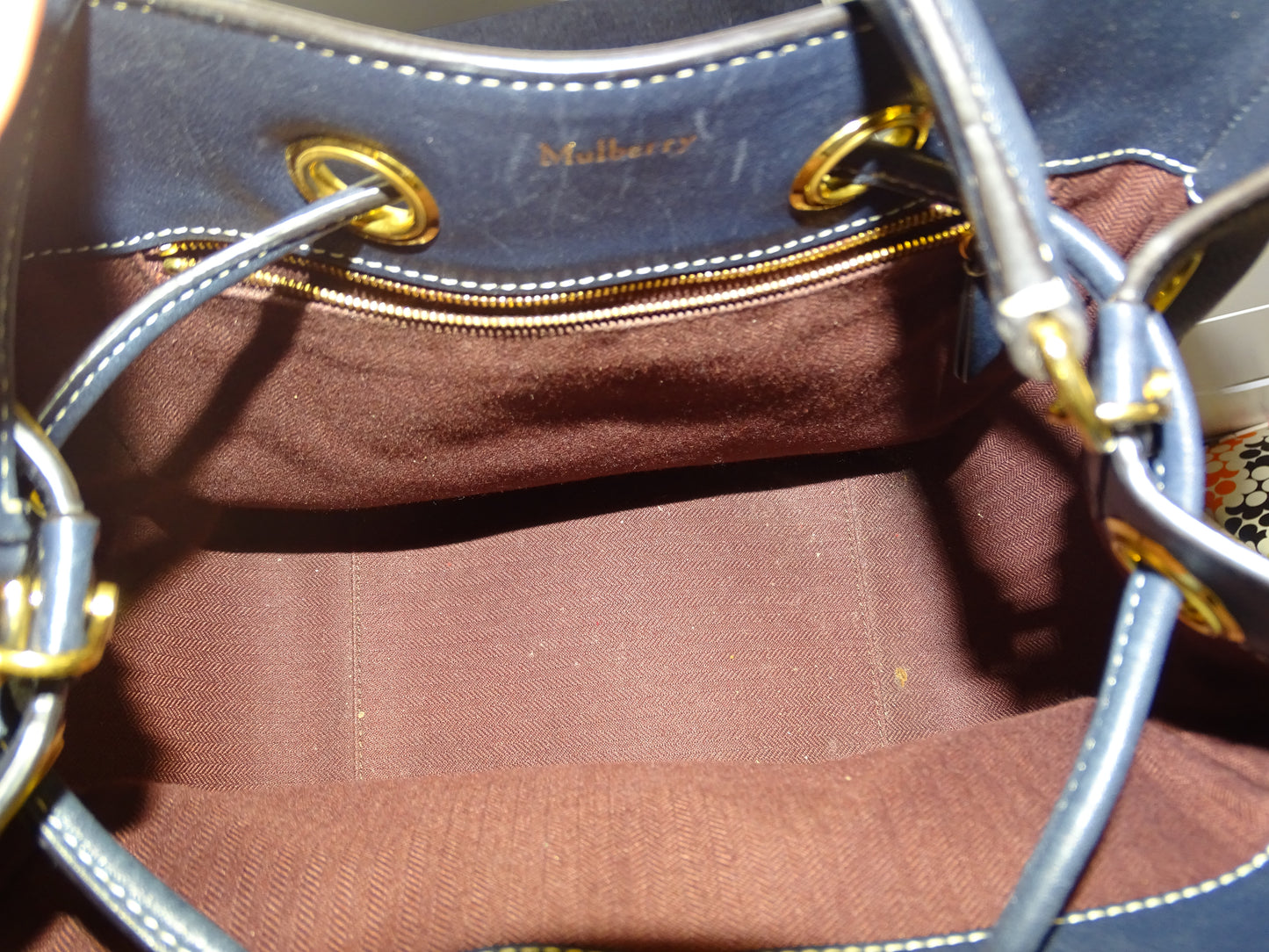 Mulberry Hampstead Bucket Bag Midnight GHW
