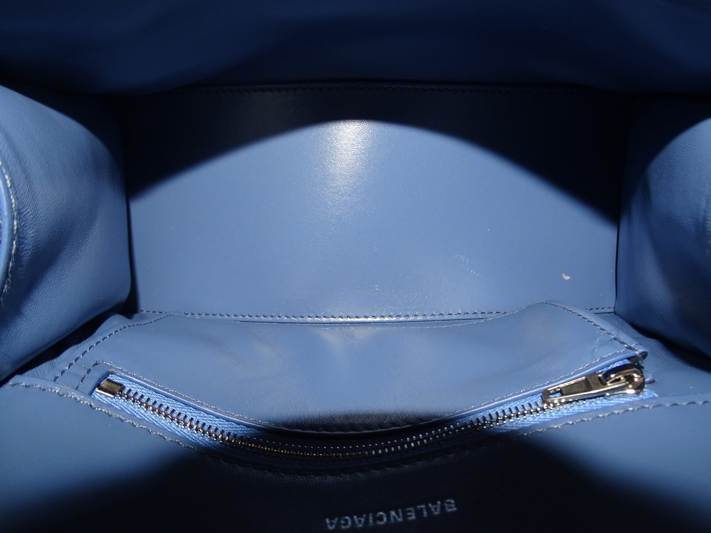 Balenciaga Hourglass Blue Logo Denim