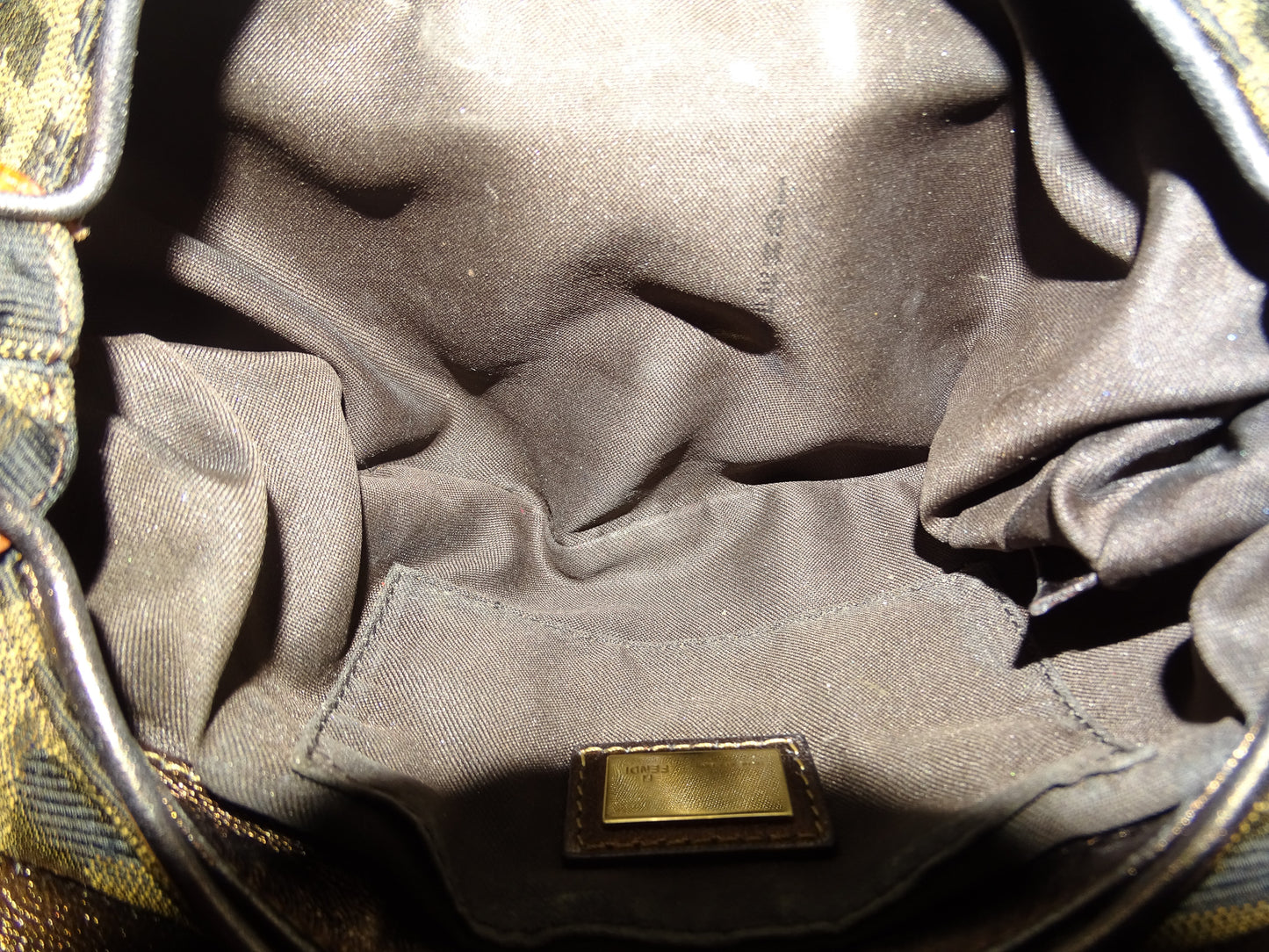 Fendi Mirror Vaniry Clutch Zucca (missing strap)