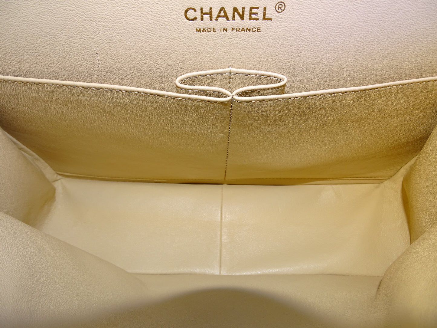 Chanel Beige Lambskin GHW Classic Jumbo Double Flap 2011