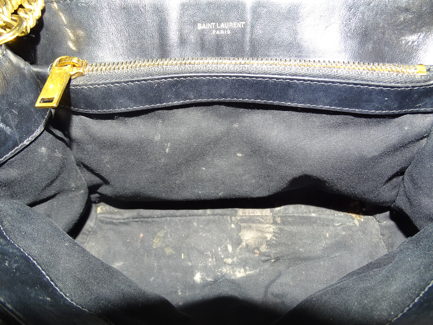 Saint Laurent Black Calfskin Leather Medium Loulou Shoulder Bag