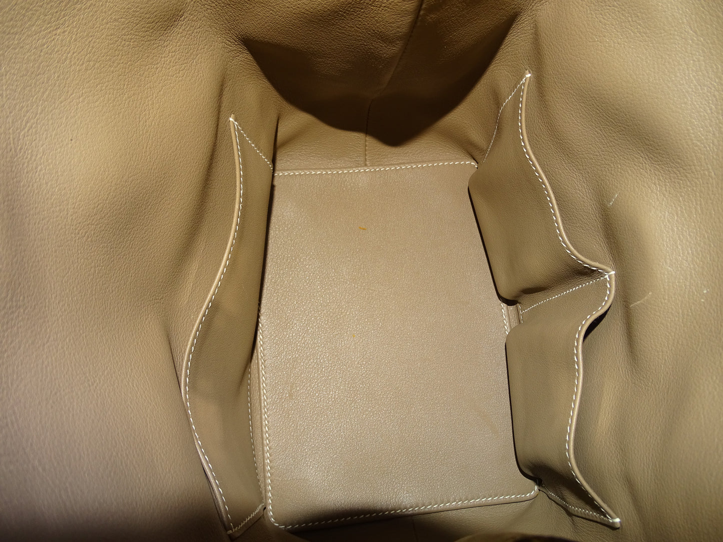 Hermes Toolbox 20 In Swift Etoupe Leather With Palladium Hardware