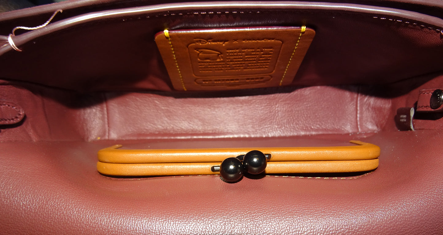Coach X Disney Baby Pink Leather Daisy Duck Dinky Bag